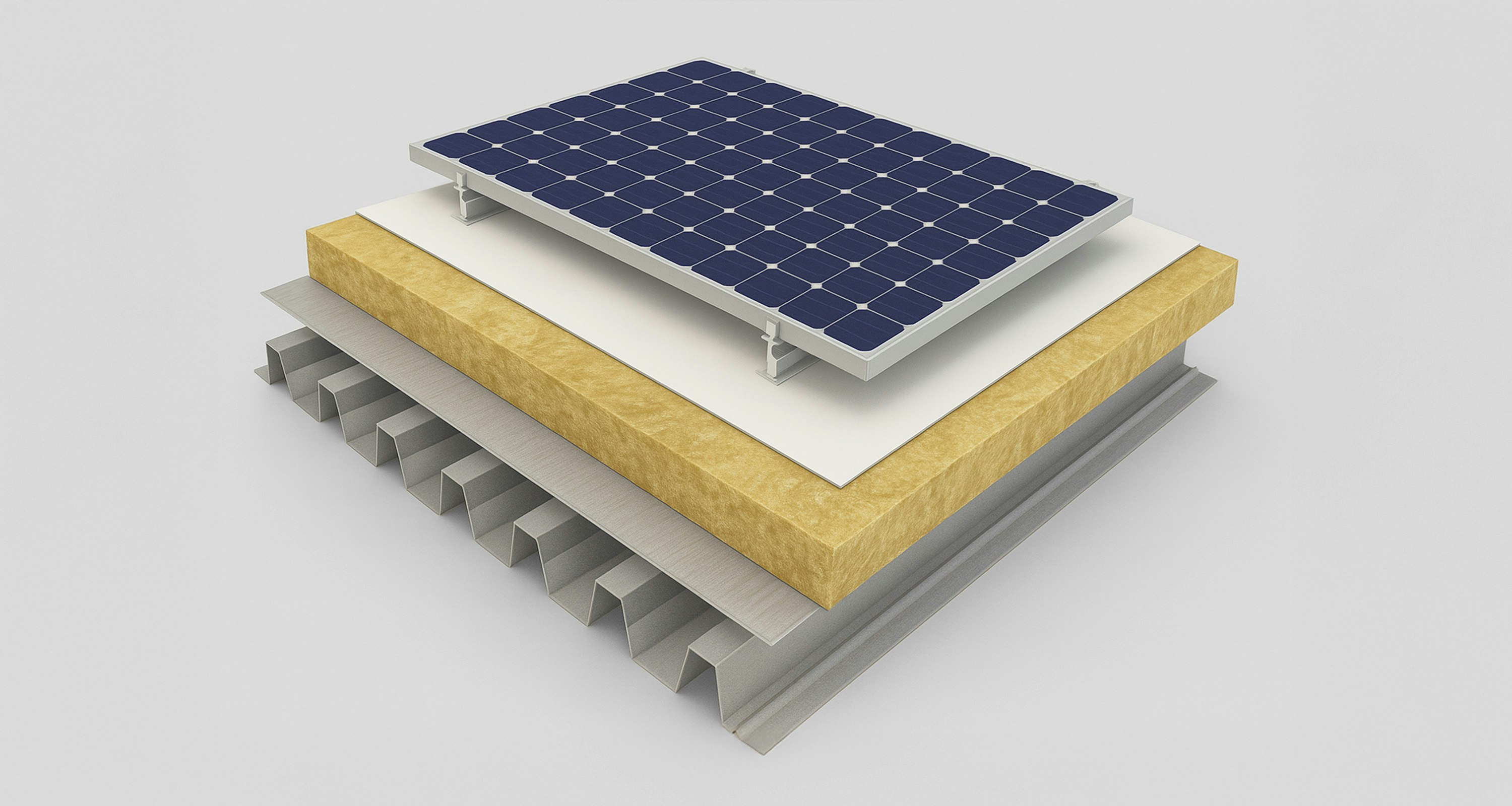 isolation toit panneau solaire