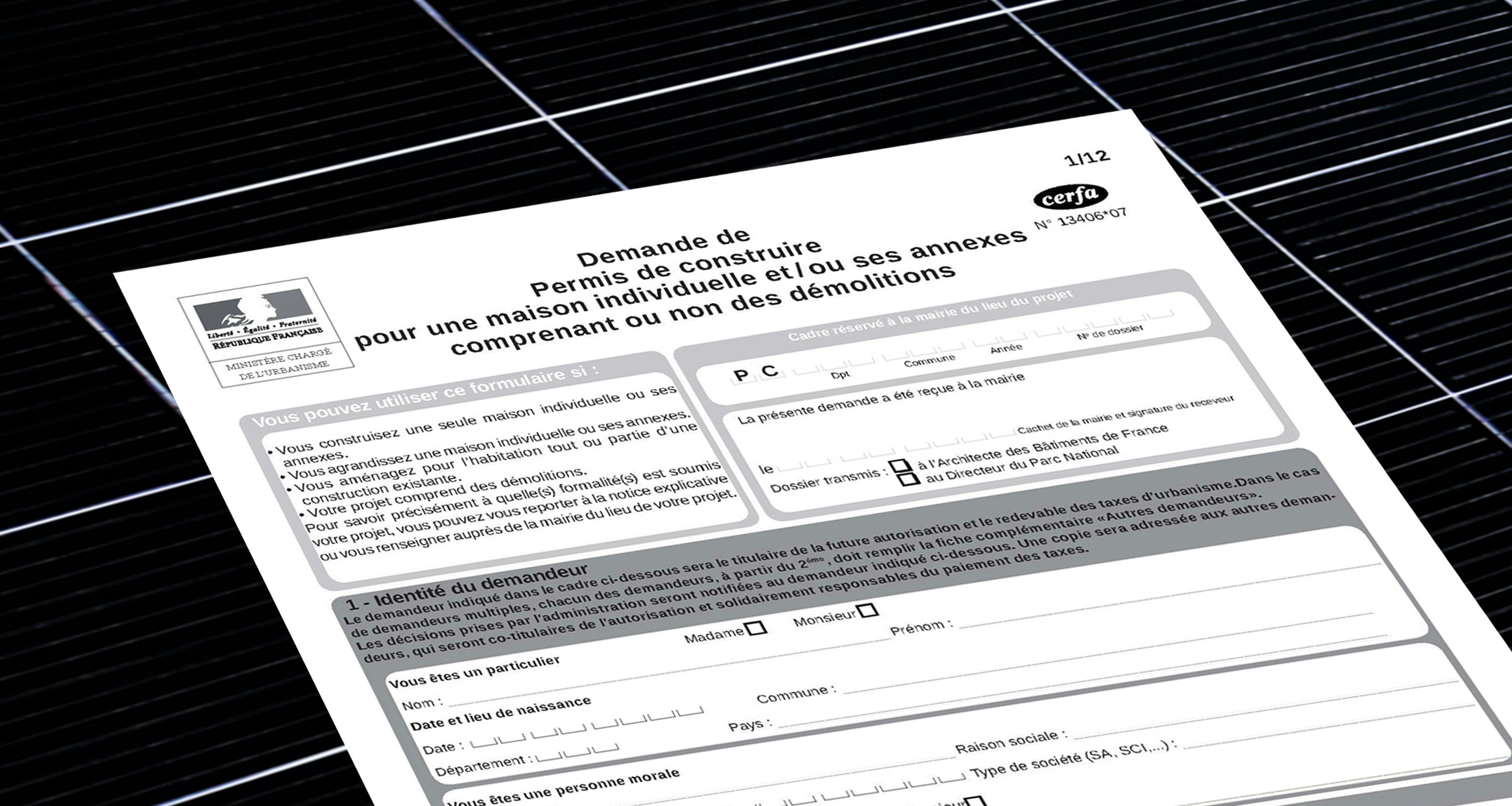 permis de construire panneau solaire