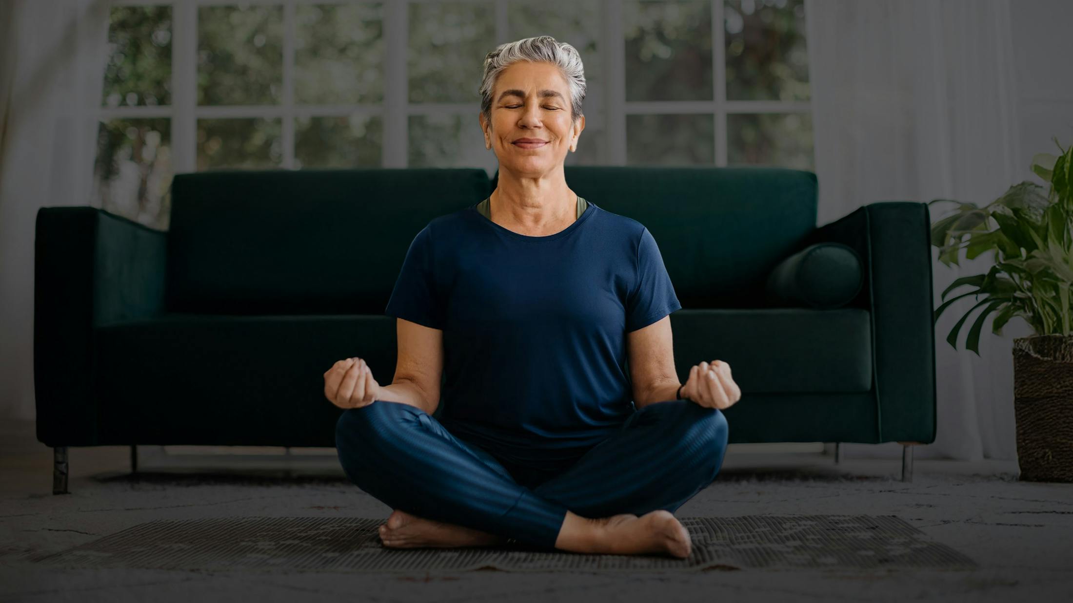 woman meditating