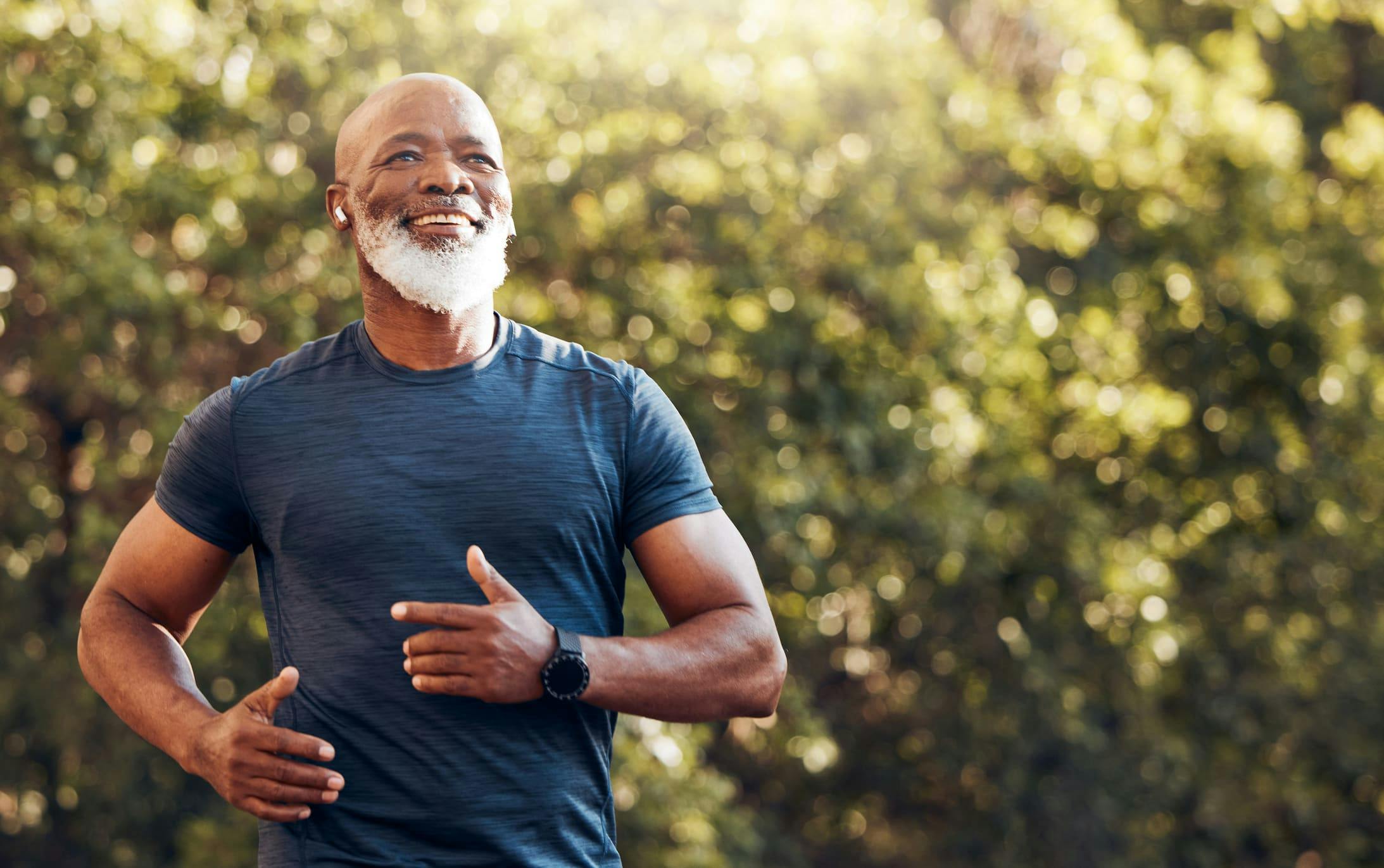 man on a jog