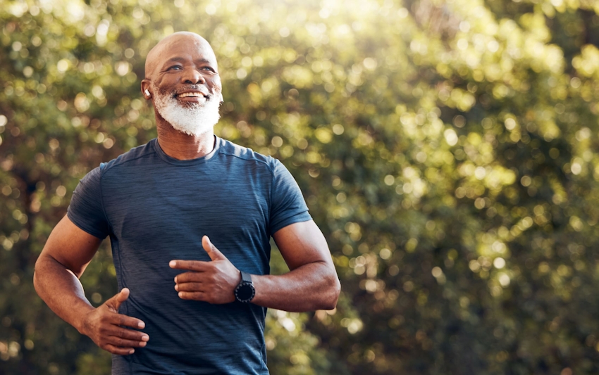 man on a jog