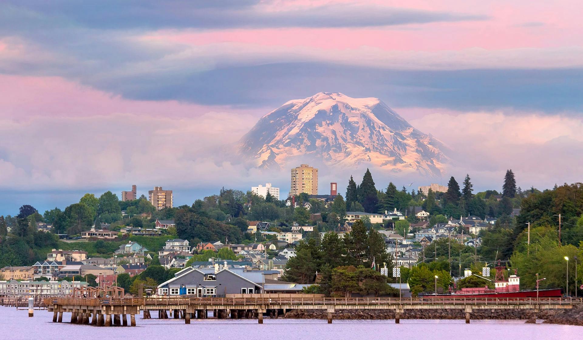 city and mountain