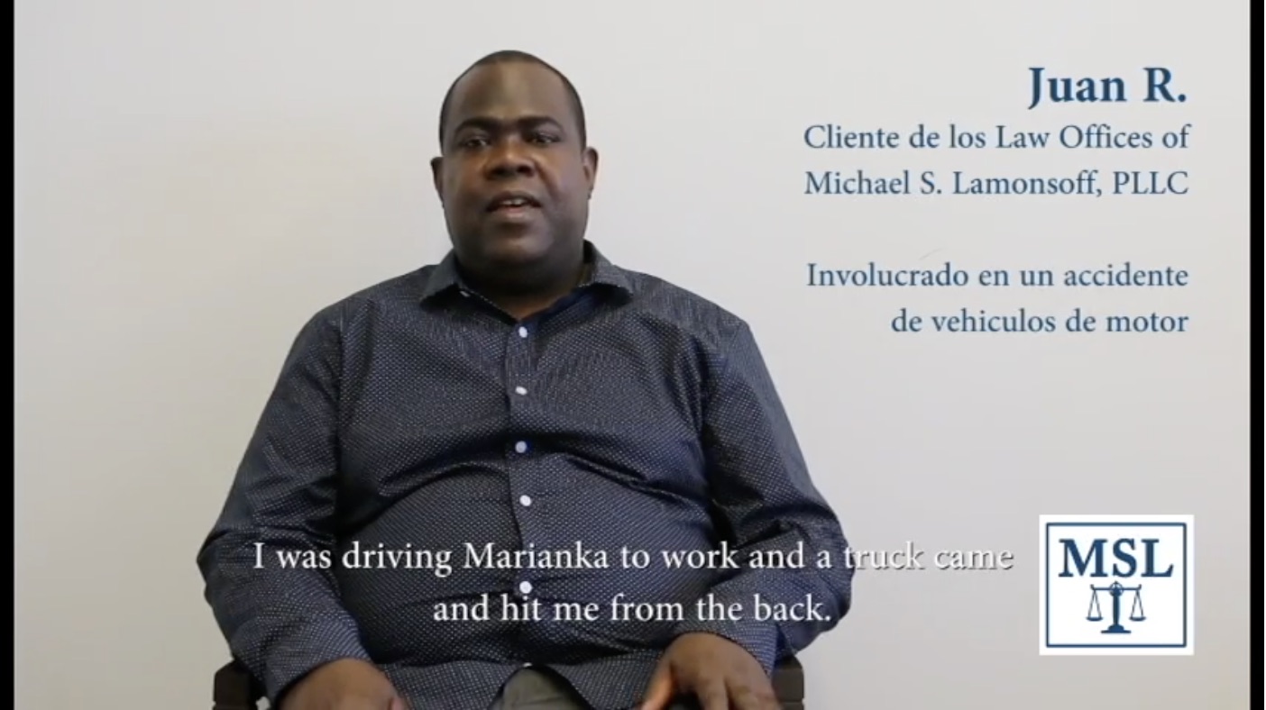 Motor Vehicle Accident Client Testimonial