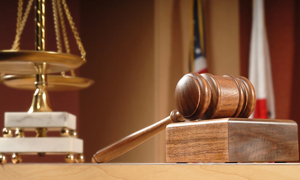Gavel in courtroom