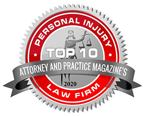 Attorney and Practice Magazine Top 10 Personal Injury Attorney Award (Premio a los 10 Mejores Abogados de Lesiones Personales de la Revista Abogado y Práctica) 