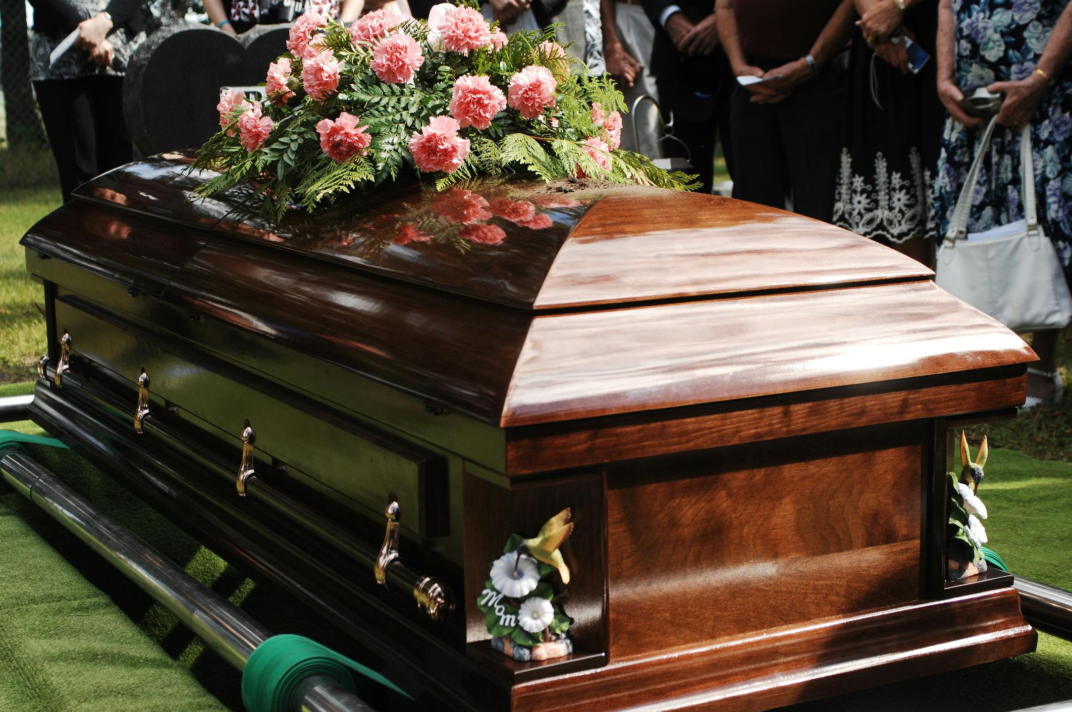 Coffin at a funeral
