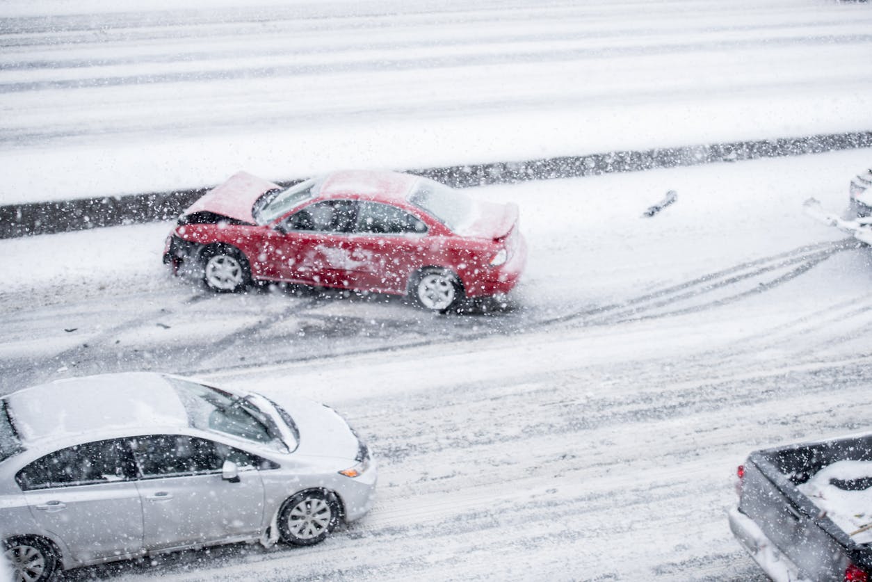 Car sliding out on ice