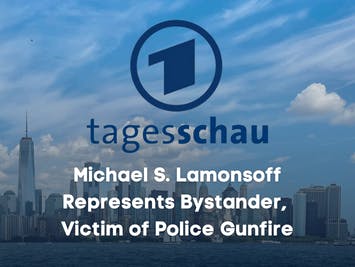German TV Tagesscau: Michael represents bystander, a victim of police gunfire