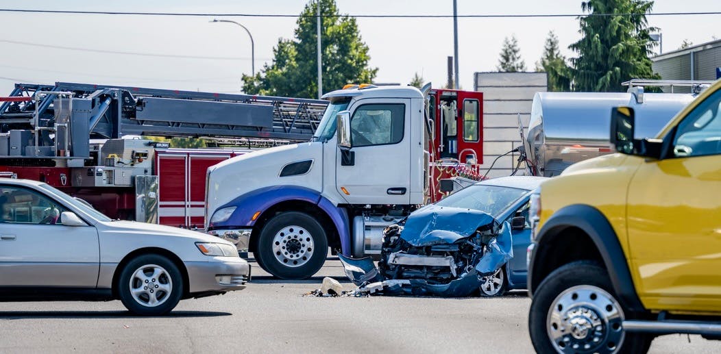 Car accident involving truck