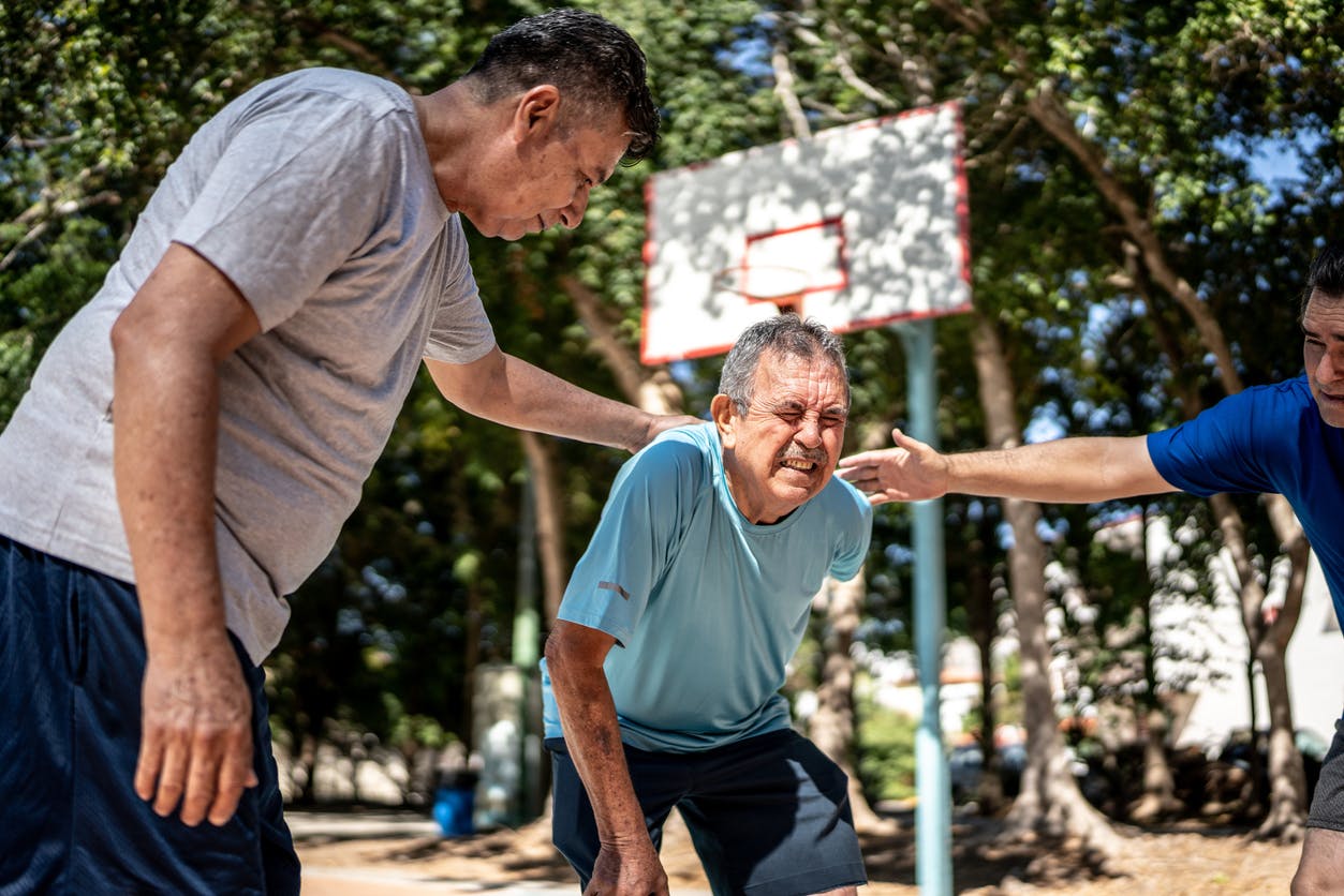 Older man in pain