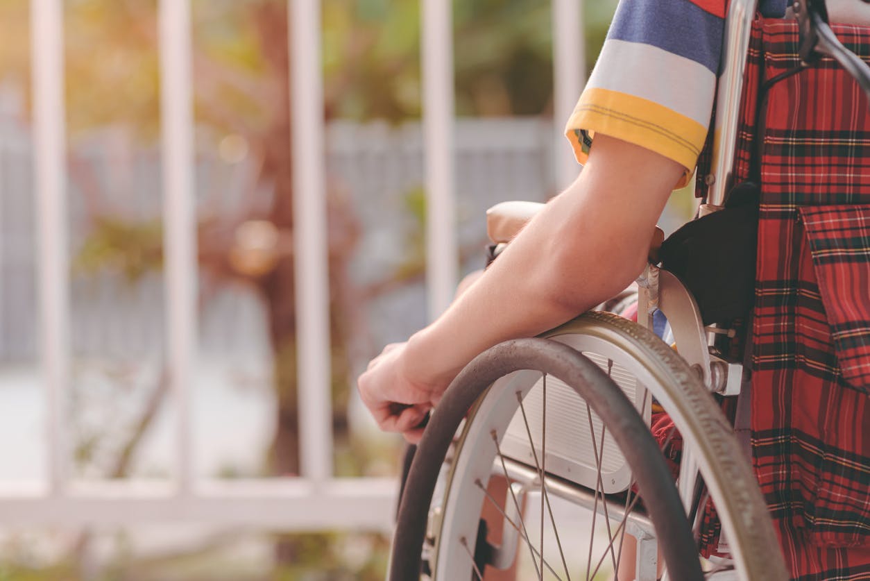 person in wheelchair