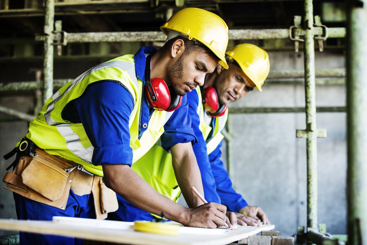 two construction workers