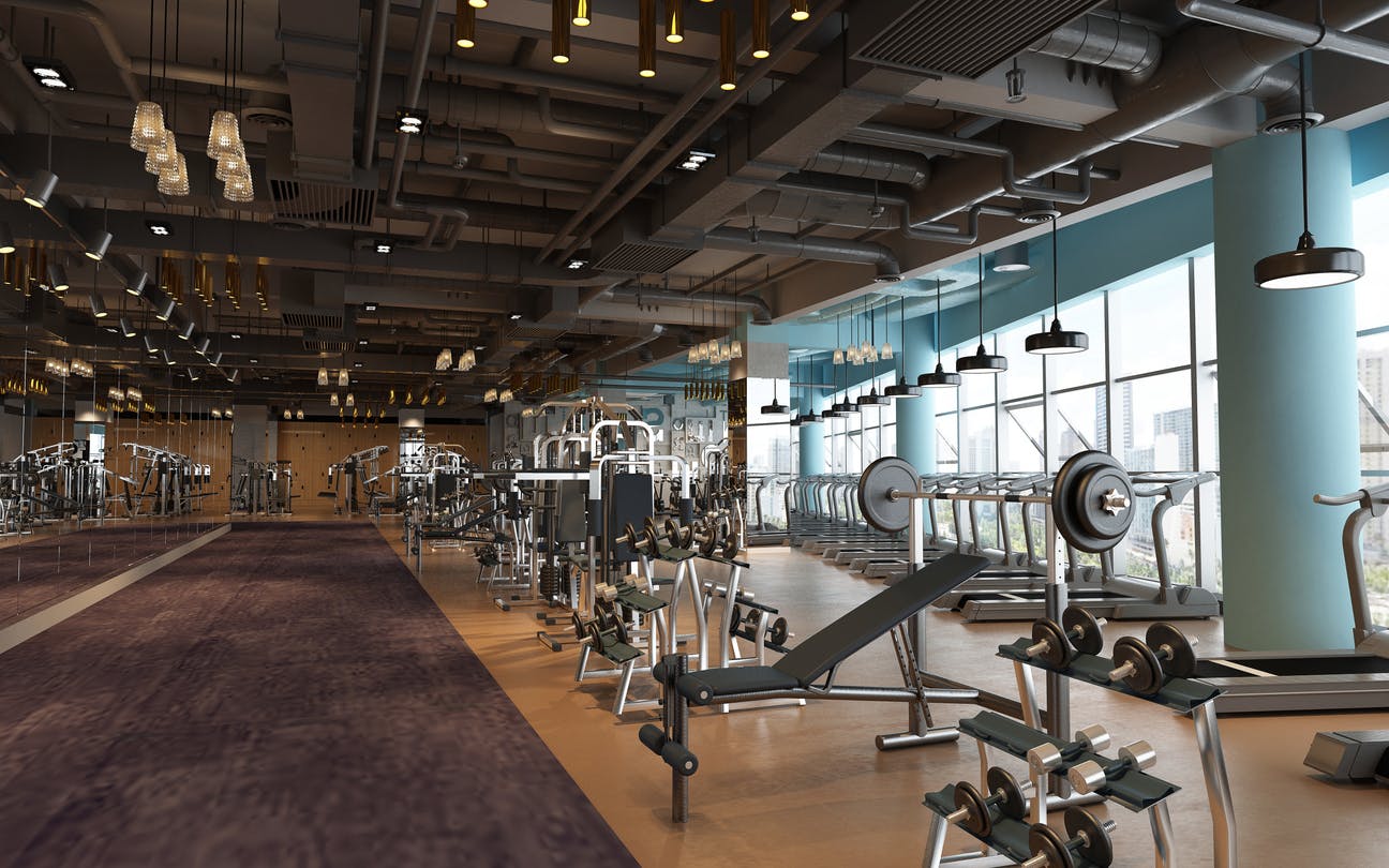 An indoor gym