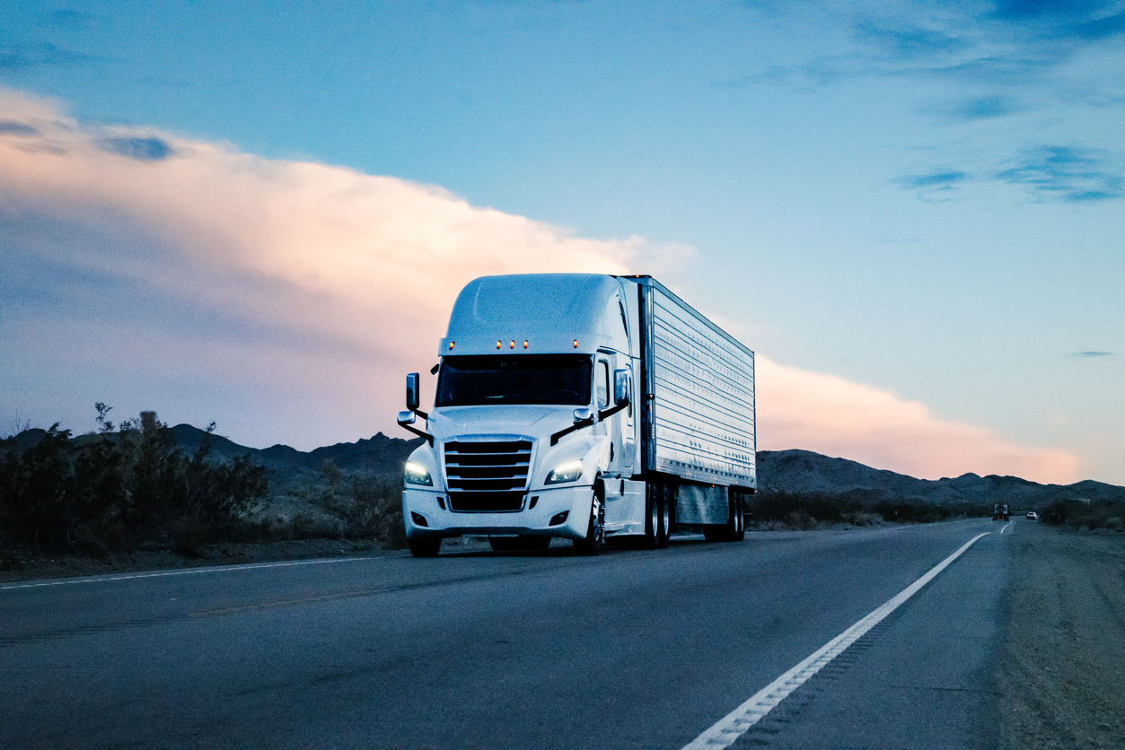 A semi truck