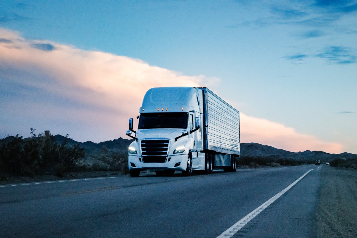 A semi-truck