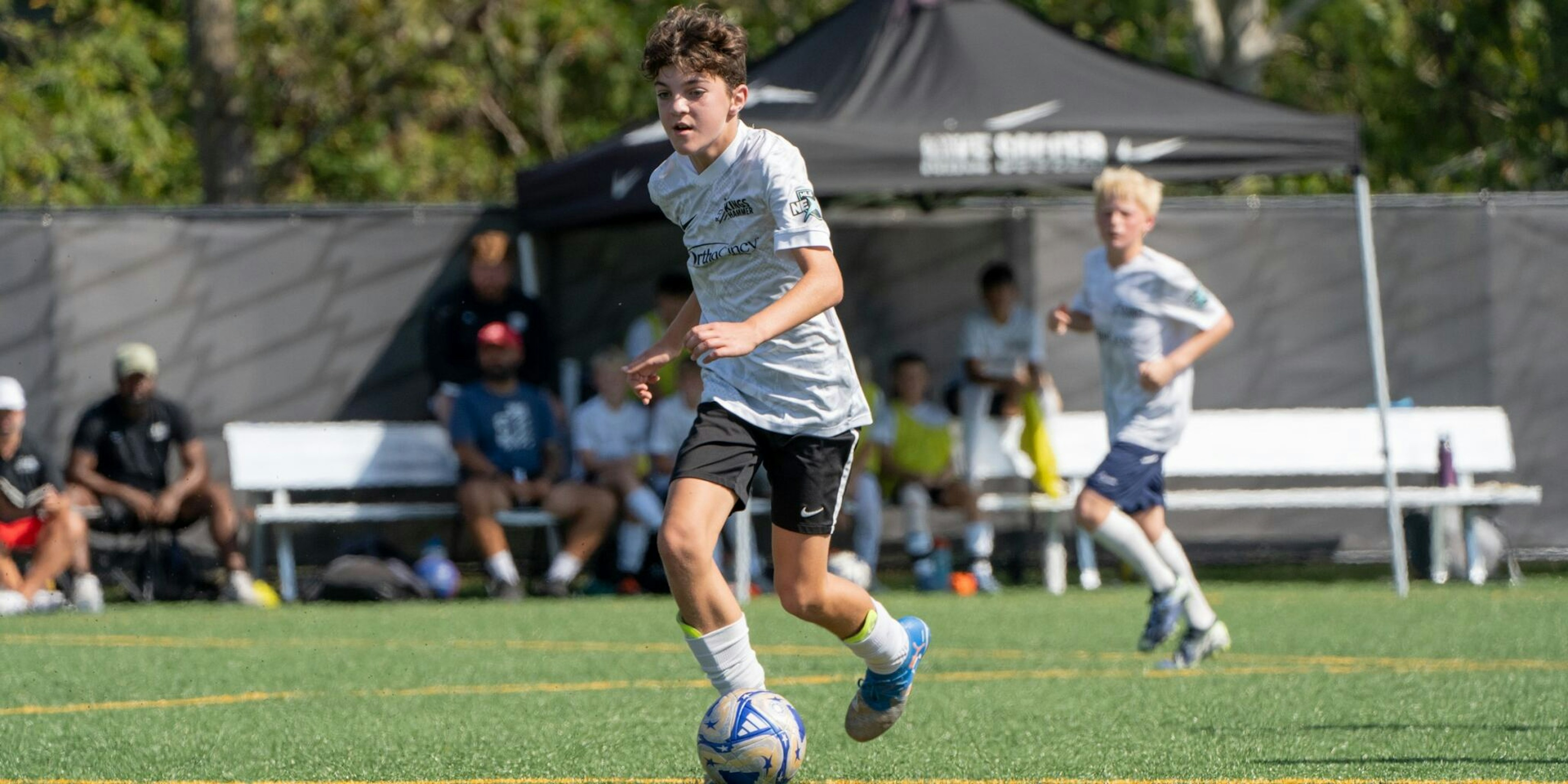 Boys training and competing