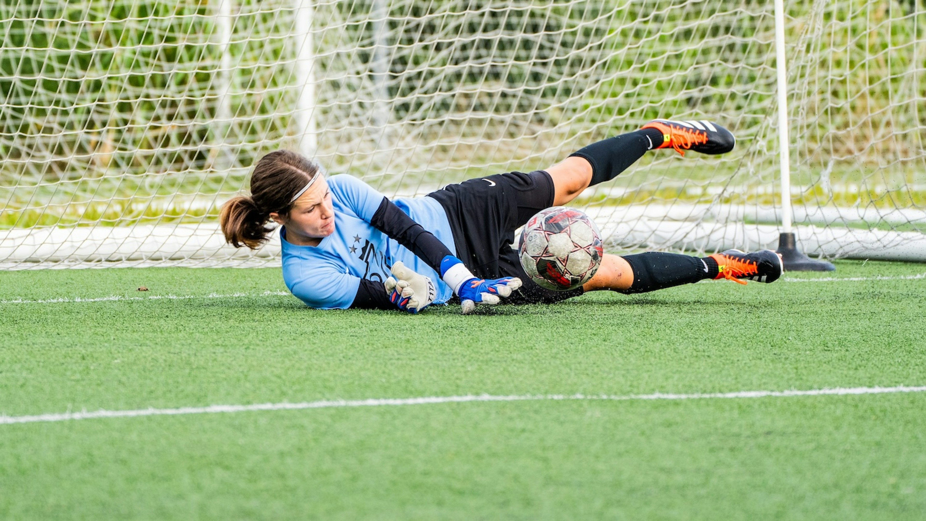 Goalkeeper making a save