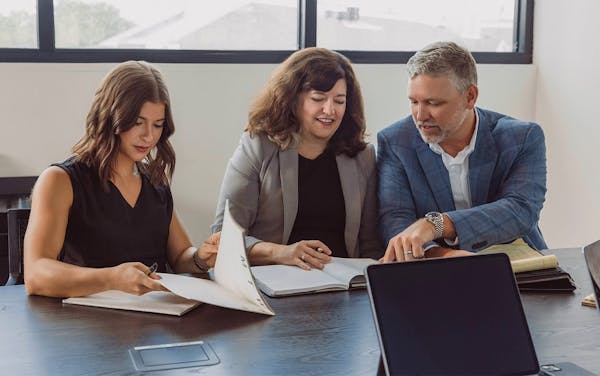 attorneys doing paper work