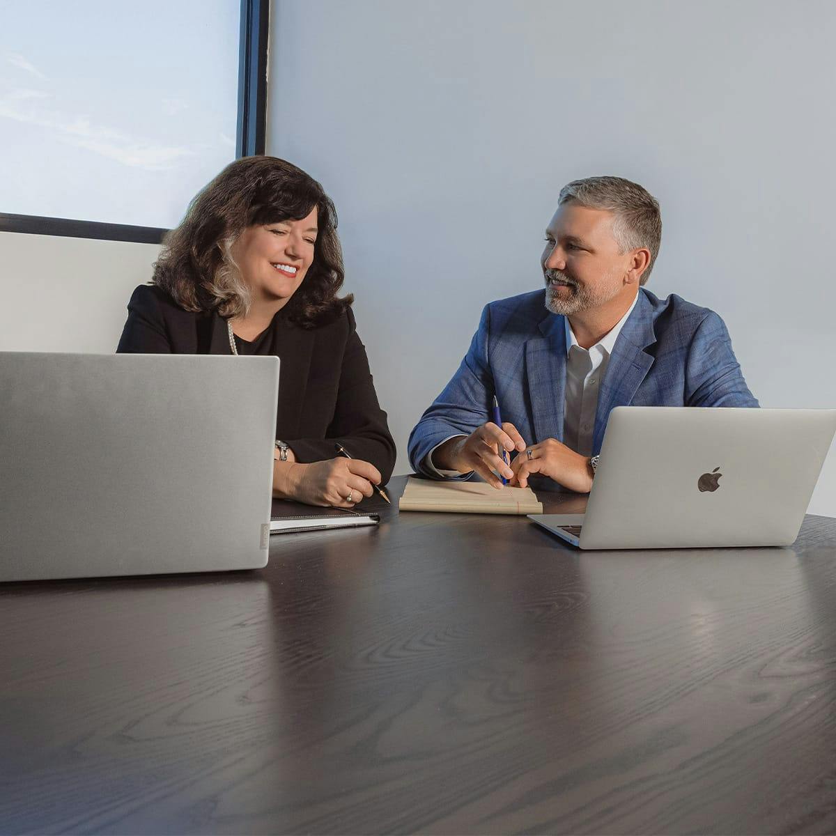 two attorneys working