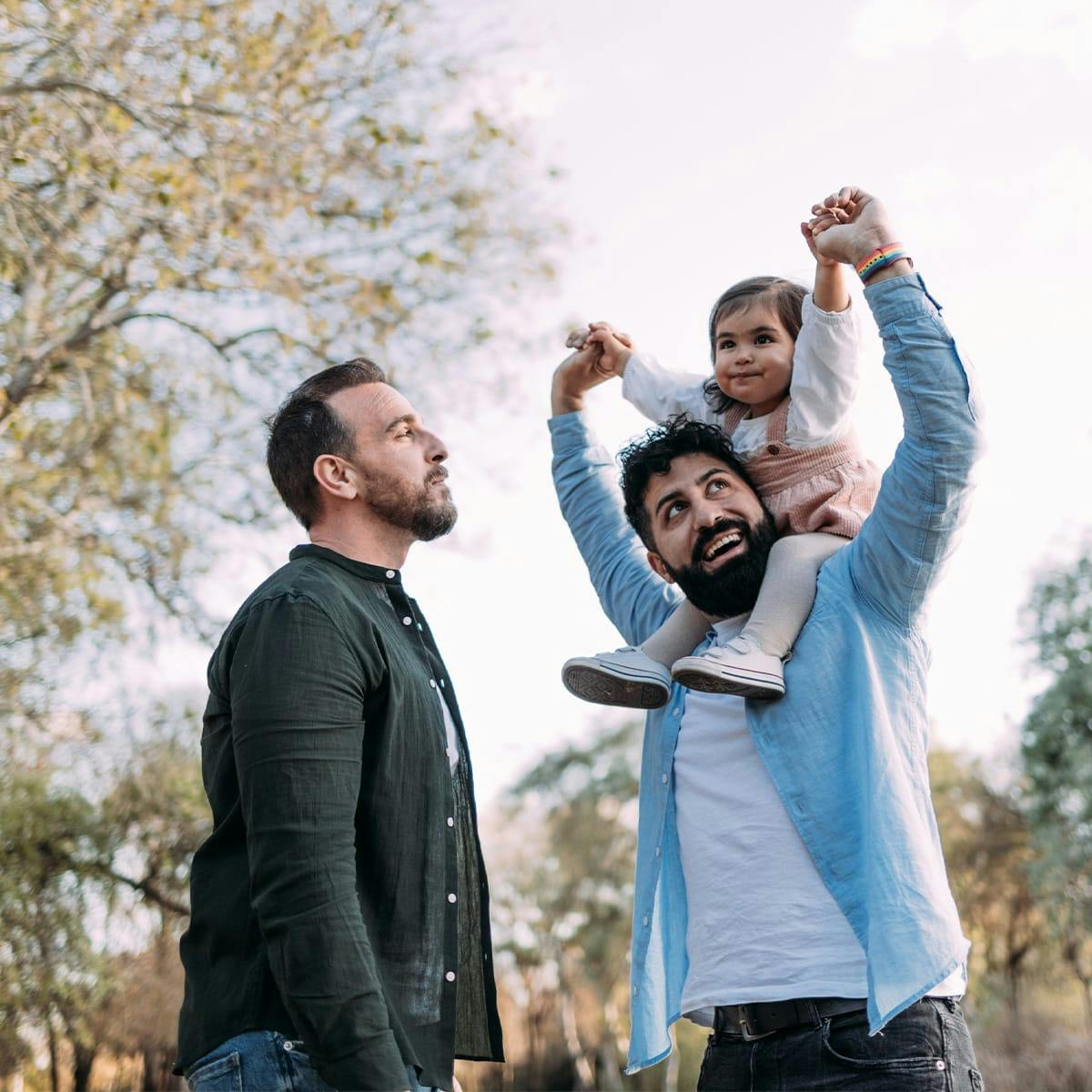 homosexual parents with their daughter