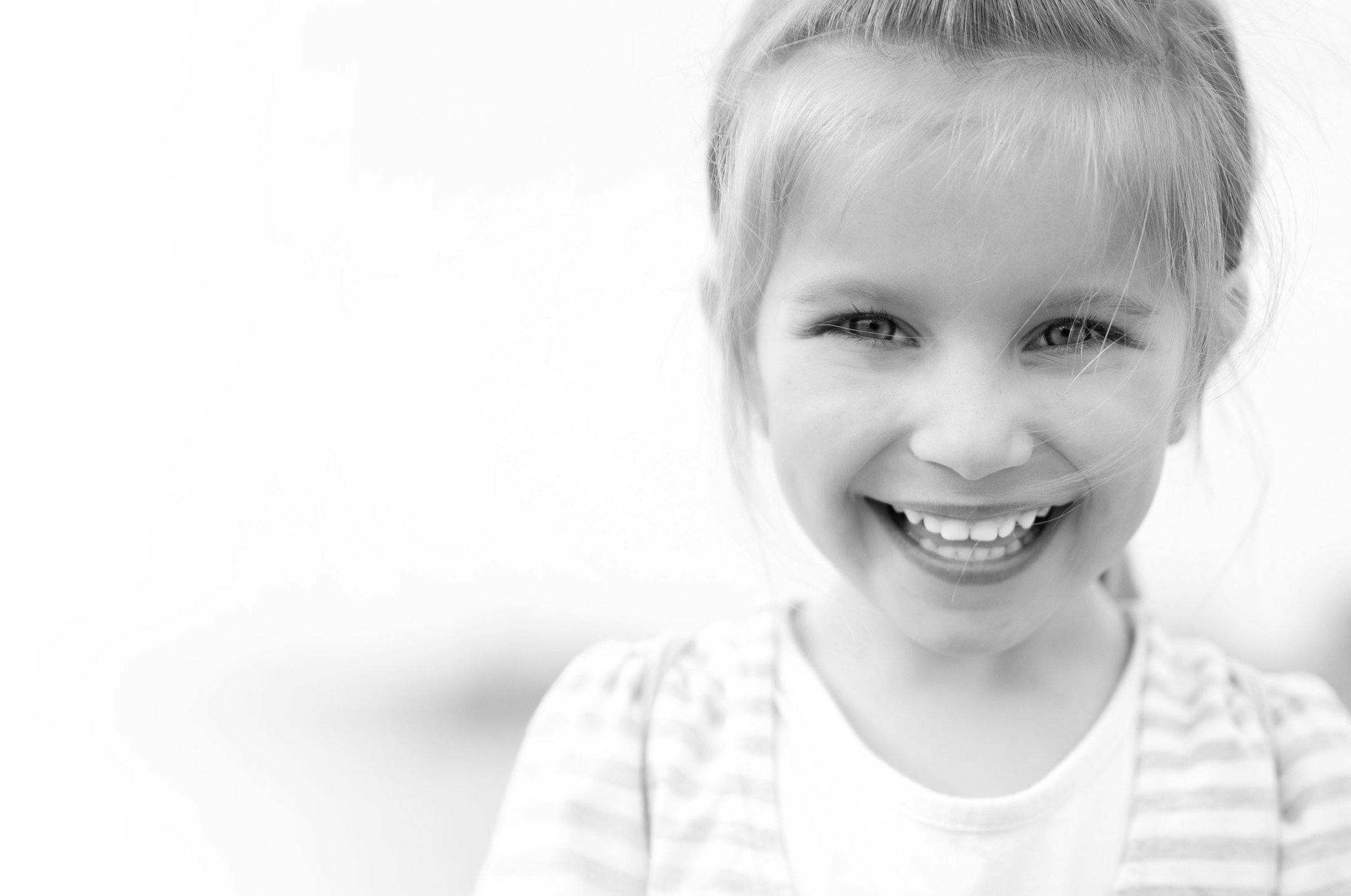 Young girl smiling