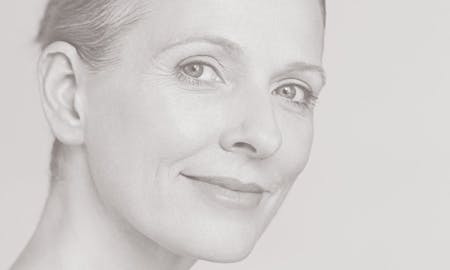 Beautiful middle aged woman smiling