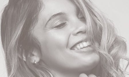 A smiling woman's face