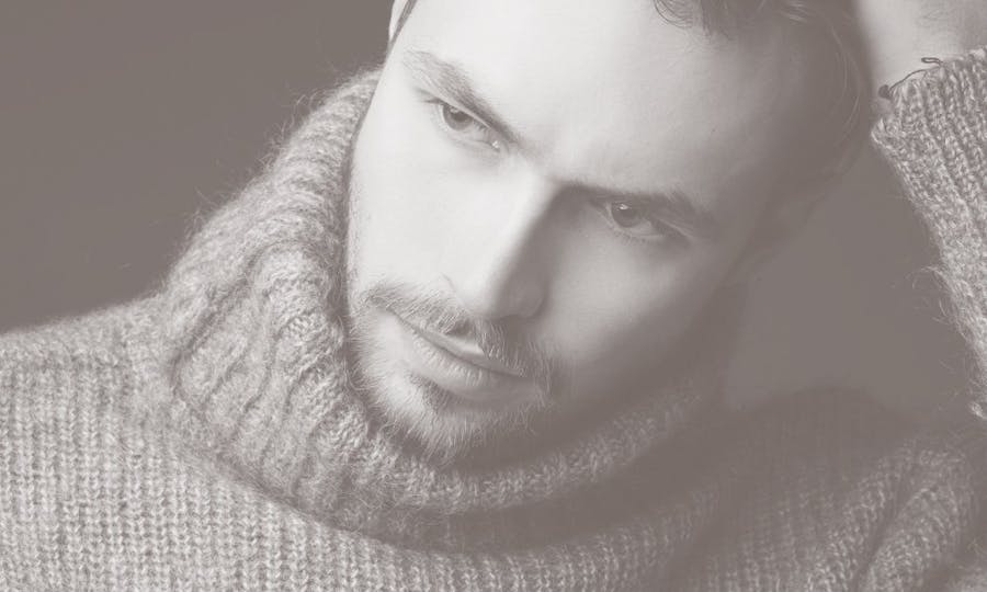 Closeup of a man's face.