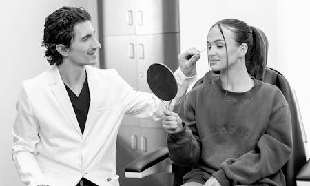 Dr. Lucas Bryant with patient