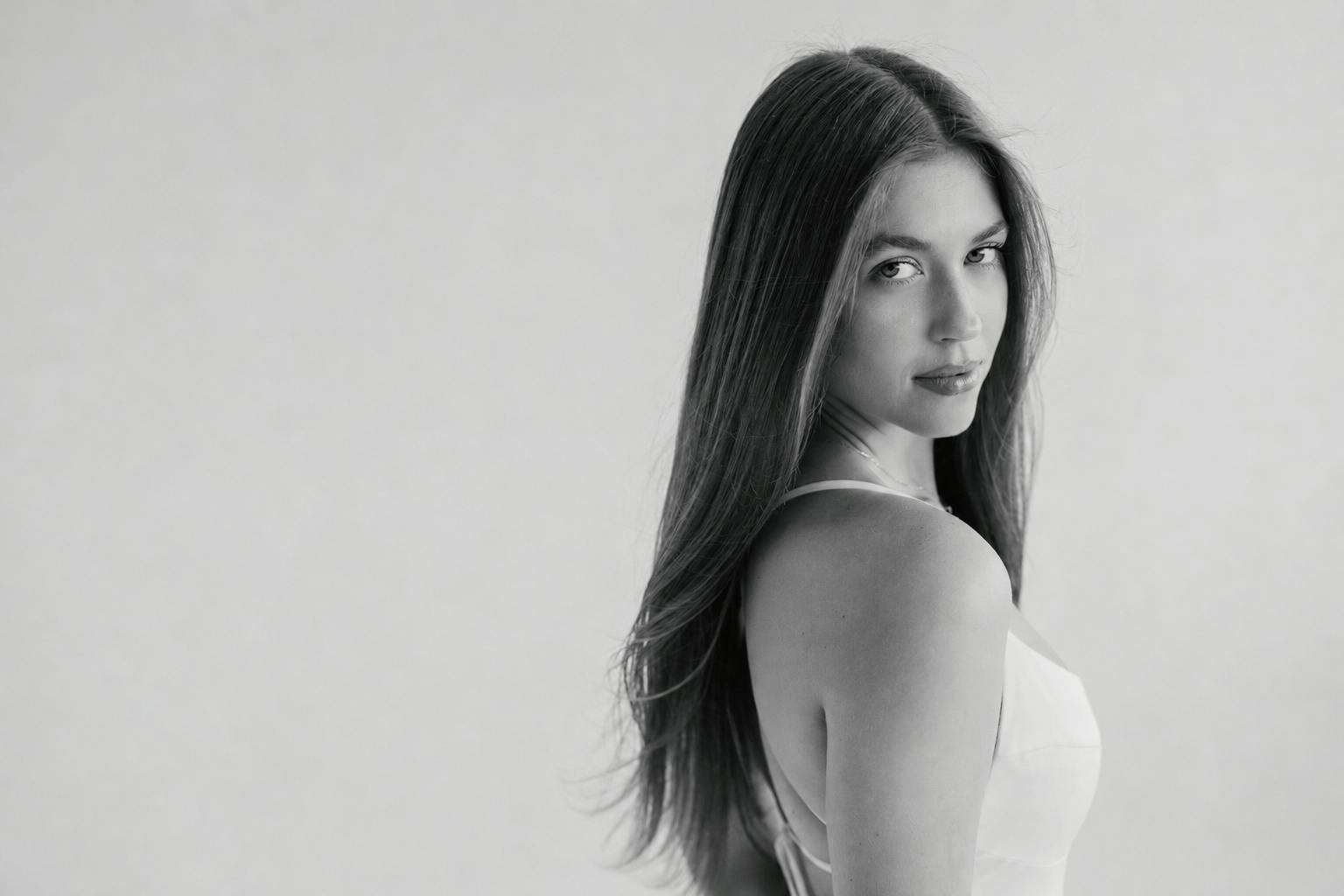 Woman looking to the side