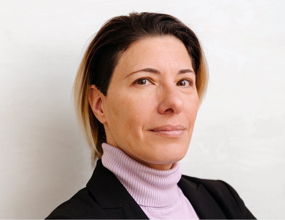 woman in turtle neck