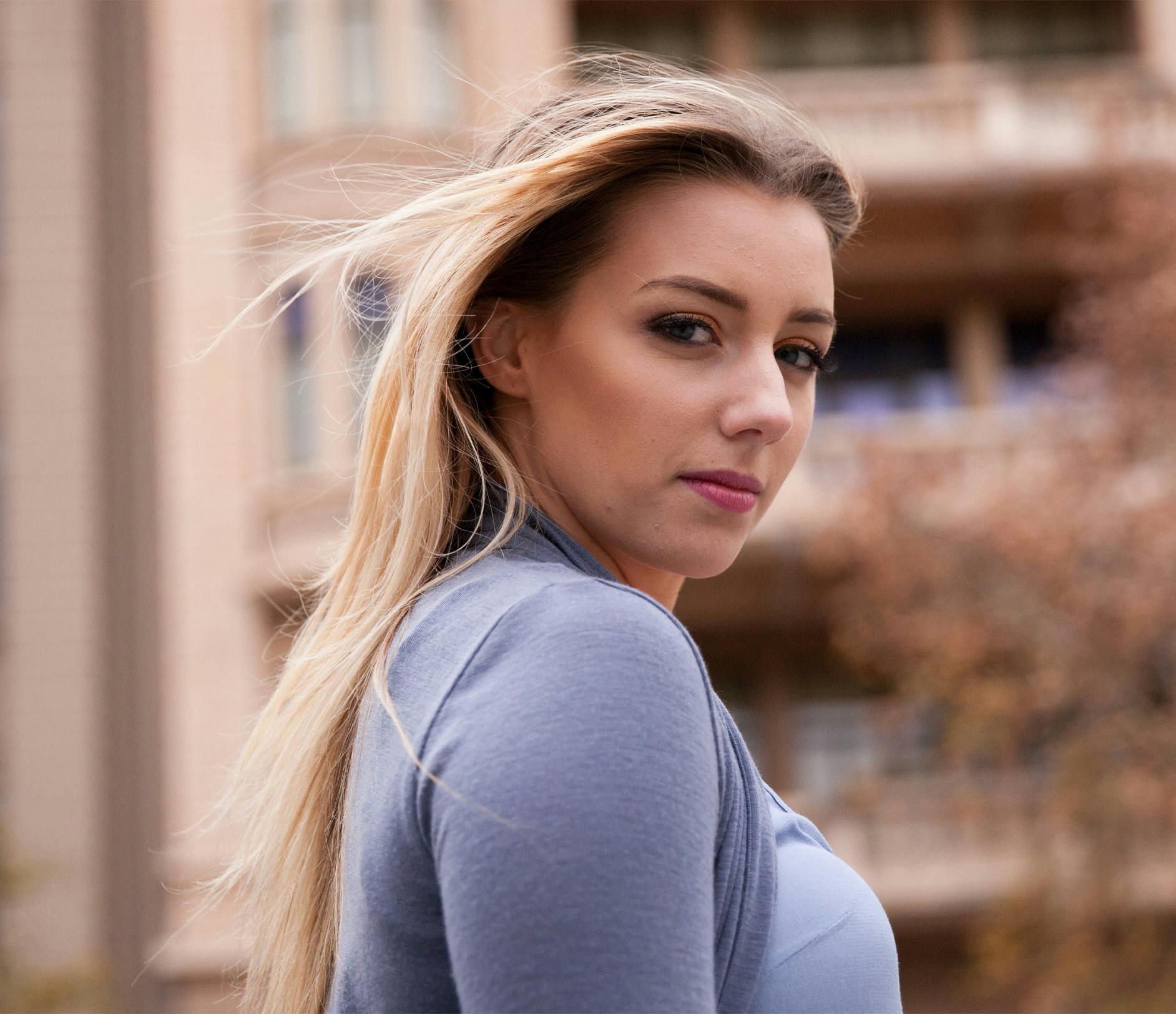 woman with blonde hair