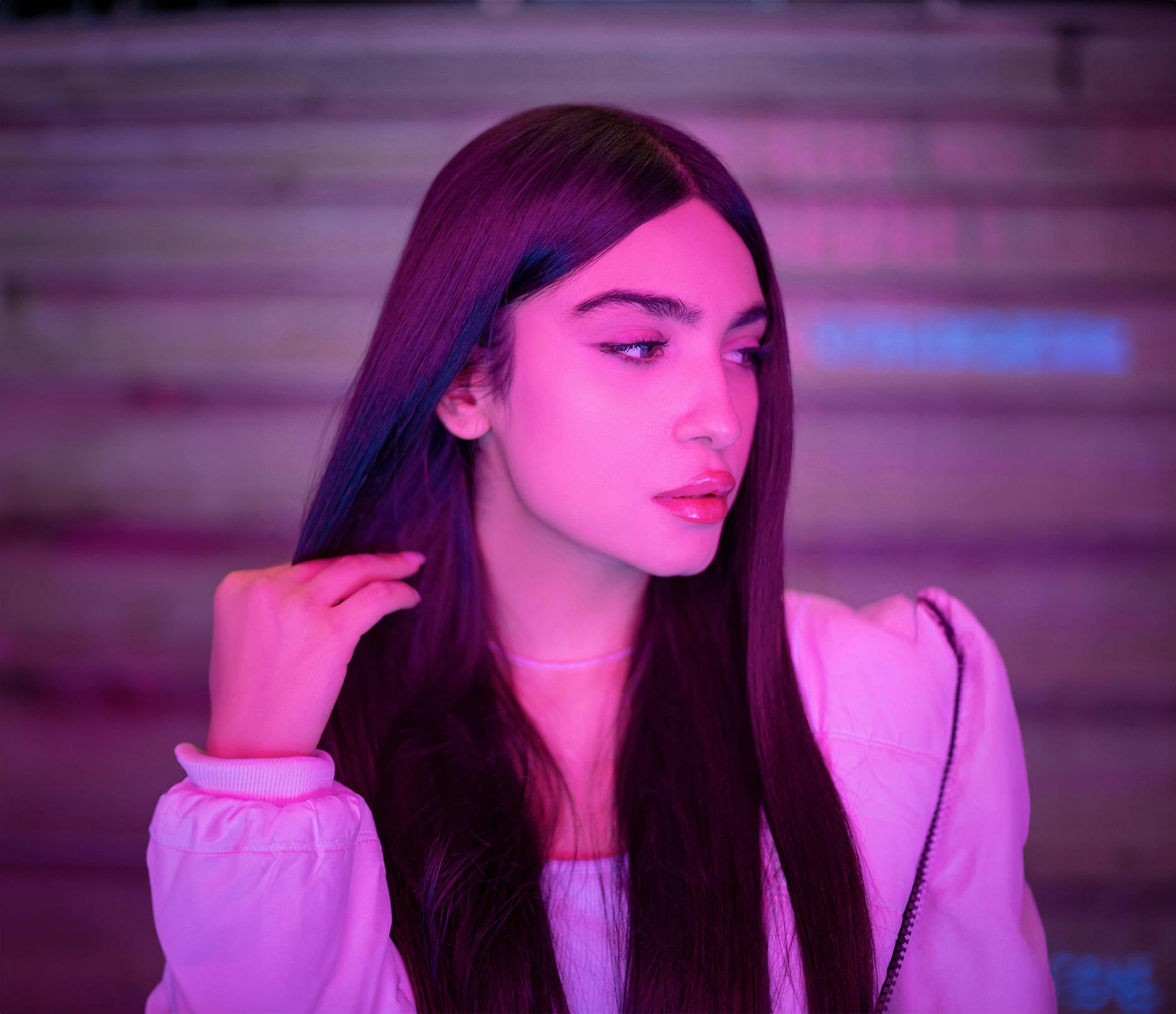 woman with long hair