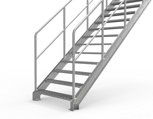 Gerade Treppe Industrie Geländer