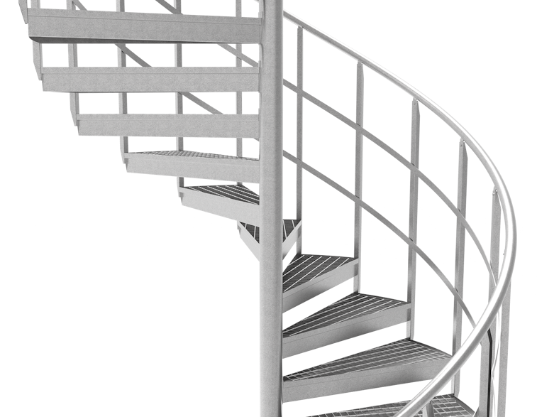 Siehe unsere Optionen für Spindeltreppen Standard – Eurostair GmbH
