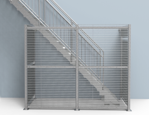 Bodenverbundener Käfig gerade treppen