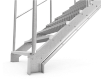 u-beam stringer straigh staircase