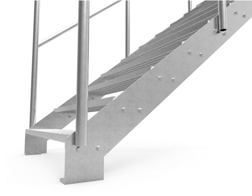Flachstahl Stringer gerade treppen