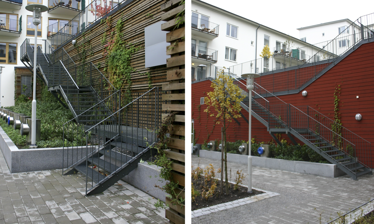 Hammarby sjostad - Eurostair gerade treppen