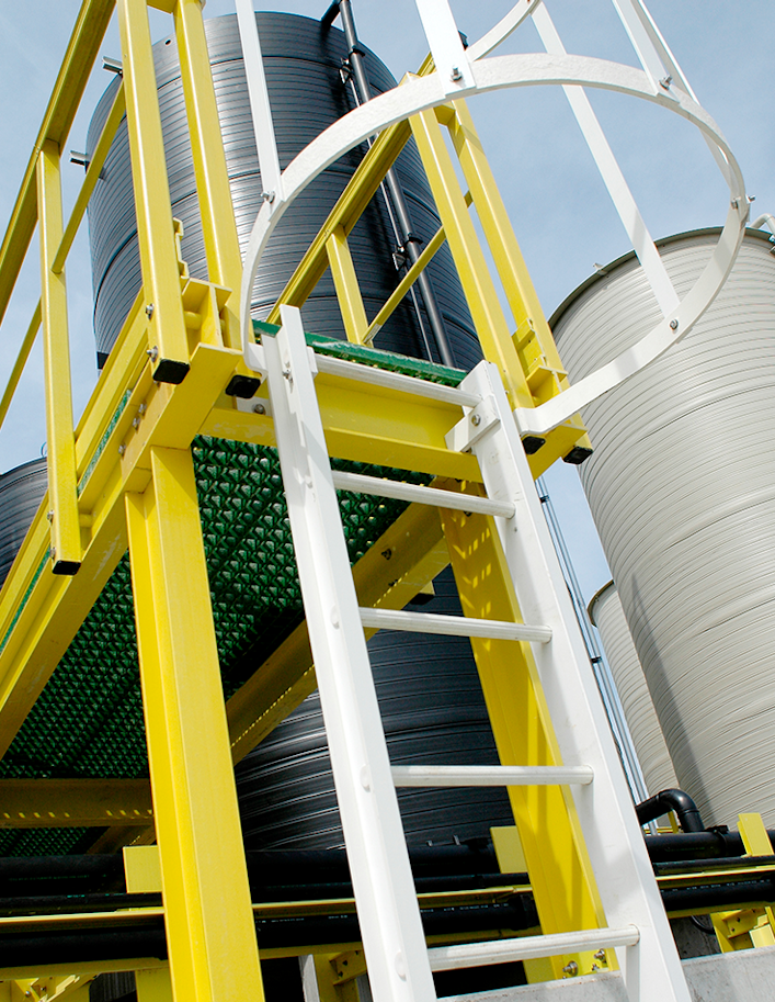 Eurostair GRP plastrist og stige Eurostair GRP plastrist og stige