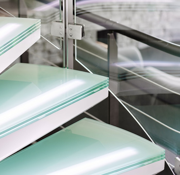 Detail picture exclusive spiral staircase with lighting