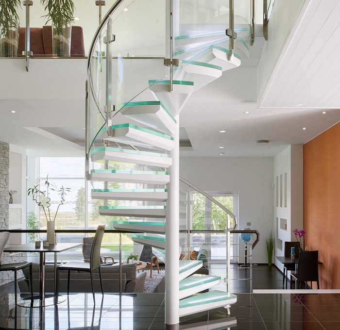 Exclusive indoor spiral staircase