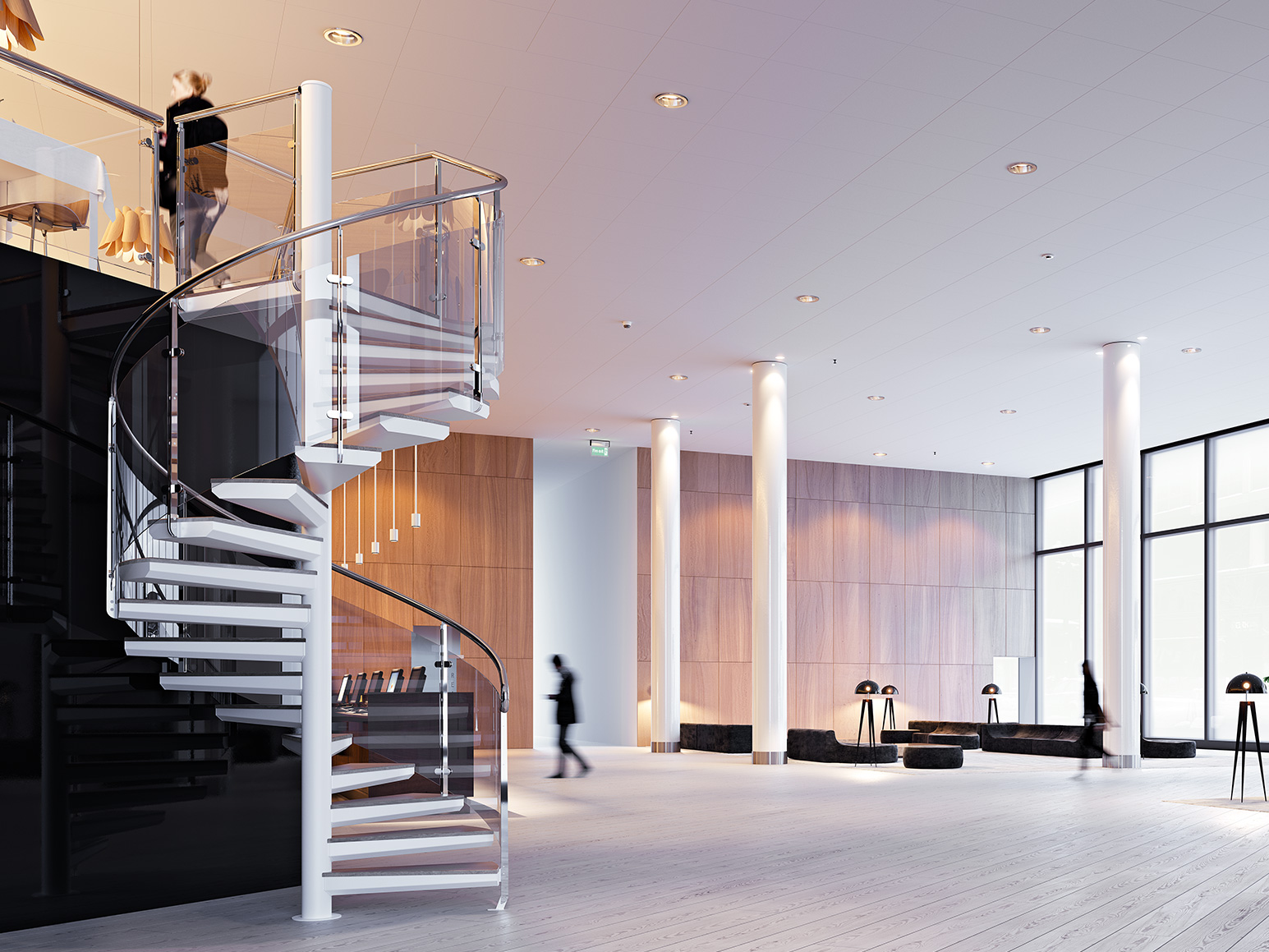 Exklusive Spindeltreppe von Eurostair elegante Treppe in Eingangshalle