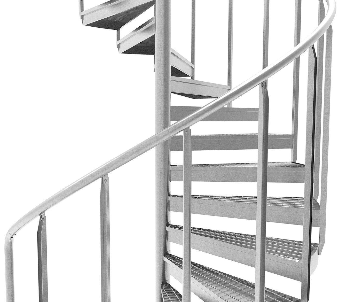 spiral staircase galvanized grating