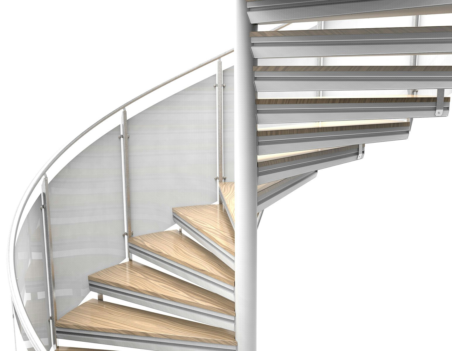 Eurostair spiral staircase premium railings