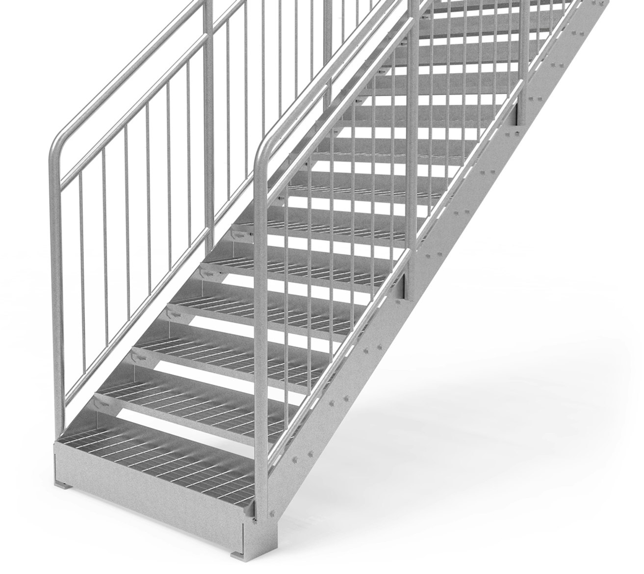 Straight standard staircase childsafe