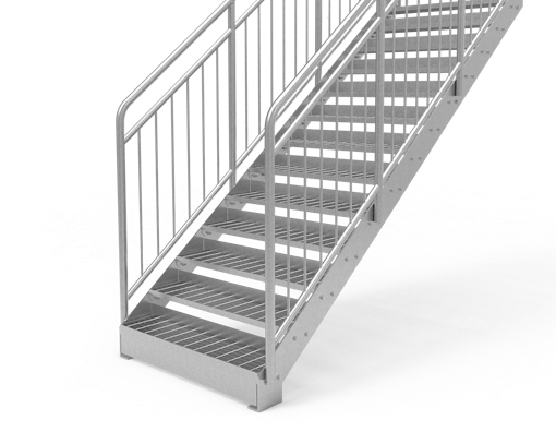 straight staircase childsafe railing