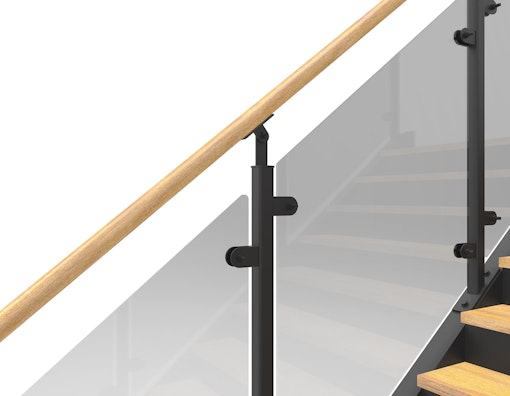 Handlauf holz gerade treppen premium