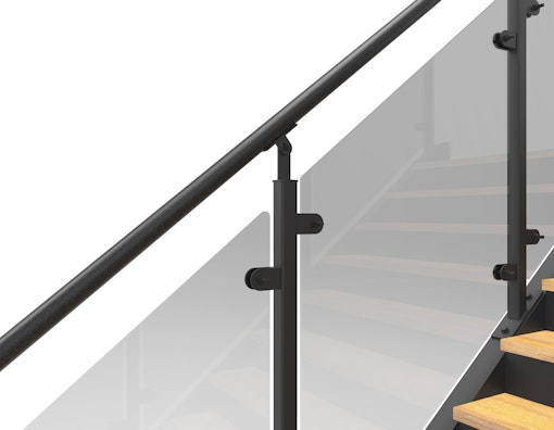 Handrail powder coated