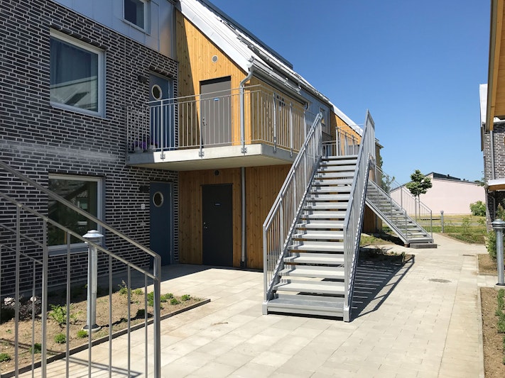 Jordholmen Straight staircases with child safe railing